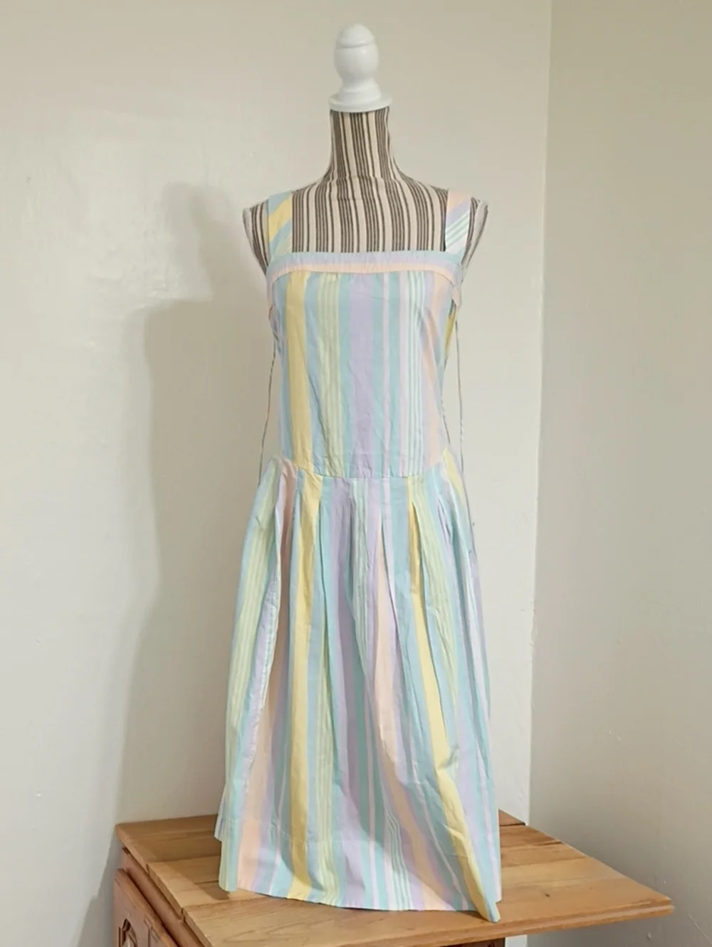 Free People Primavera Striped Midi Dress w Pockets Size S NWOT - Picture 1 of 13